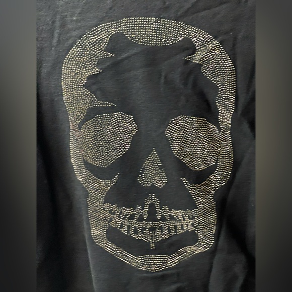 ZADIG & VOLTAIRE ZV Merino Wool Skull Strass V-Neck Sweater Top Women’s Medium - Picture 6 of 7